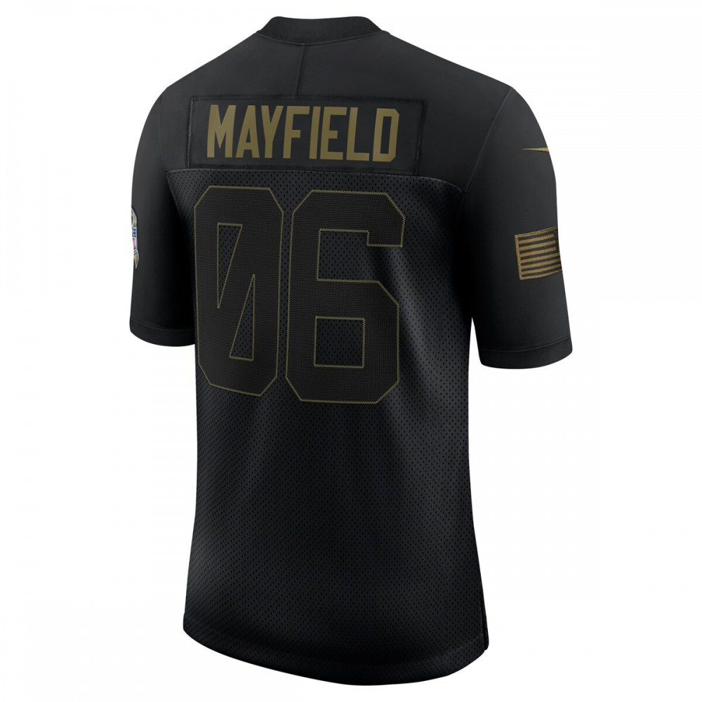 Baker Mayfield Cleveland Browns Nike 2020 Salute To Service Limited Jersey - Black-GridironStore